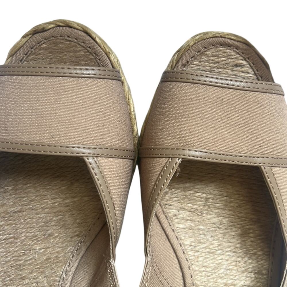 Lauren Ralph Lauren catrin sz 8.5b wedge espadrilles khaki jute sandals - Picture 13 of 15